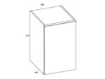 AREZZO DESIGN MONTEREY 40 CM-ES ALSÓELEM 1 AJTÓVAL MAGASFÉNYŰ ANTRACIT AR-166996 - Image 2