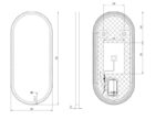 AREZZO design LED ovális okos tükör, arany - Image 3