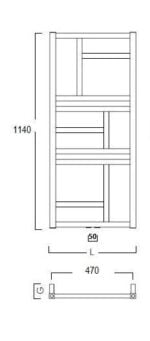 AREZZO design ROCKWALL WHITE törölközőszárító radiátor AR-RO11050W - Image 2