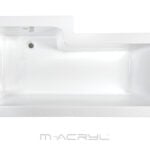 M-Acryl Linea aszimmetrikus akril kád jobbos 170X70/85