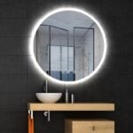 AREZZO design LED okos tükör 100 cm-es kerek kijelzővel+állítható fényerő,páramentesítő