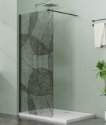 LETTI black 120x195 walk-in zuhanyfal