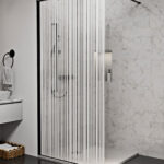 FELICIA rain black 100x195 walk-in zuhanyfal