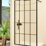 FRIDA black 90x195 walk-in zuhanyfal