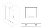 EXAN 100x195 csúszó walk-in zuhanyfal - Image 10
