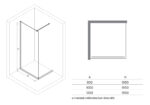 LETTI black 120x195 walk-in zuhanyfal - Image 8